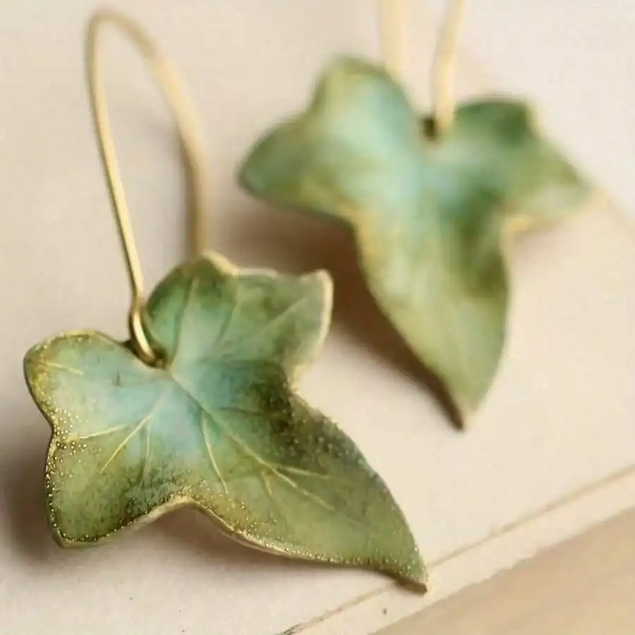 Olive Green Ivy Leaf Earrings Bohemian Fall Fashion Jewelry For Women Best Friends Sisters Gifts Accessories
Olive Green Ivy Leaf Earrings Bohemian Fall Fashion Jewelry For Women Best Friends Sisters Gifts Accessories