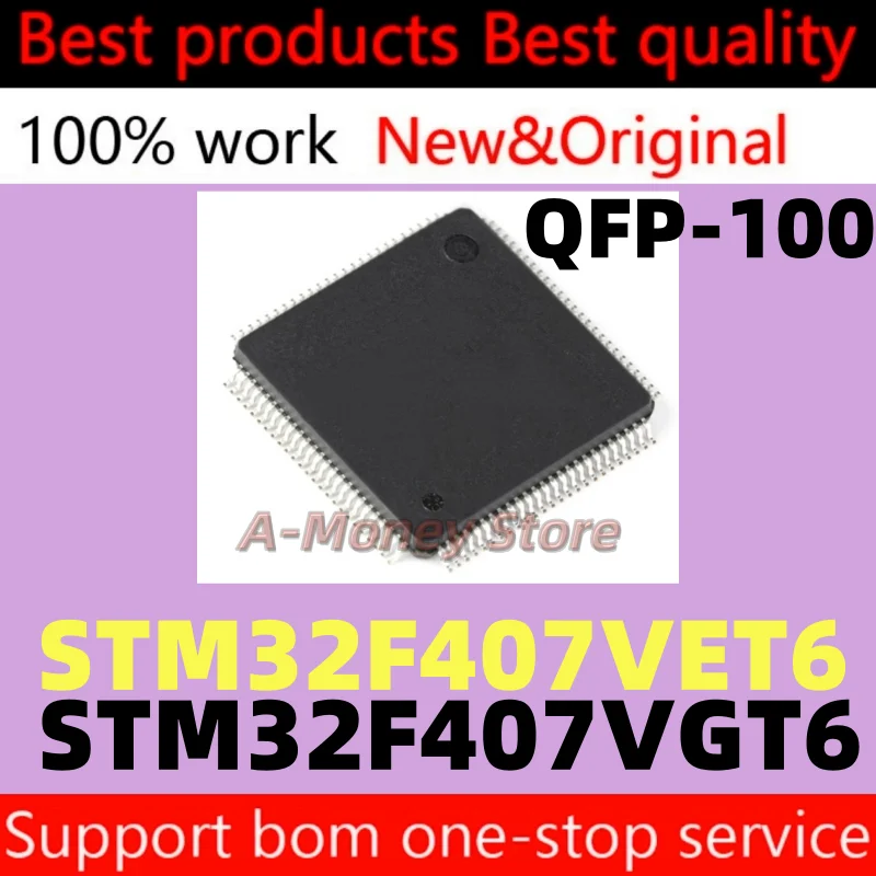 (1pcs)STM32F407VGT6 STM32F407VET6 STM32F407 VET6 STM32F407 VGT6 QFP-100
(1pcs)STM32F407VGT6 STM32F407VET6 STM32F407 VET6 STM32F407 VGT6 QFP-100