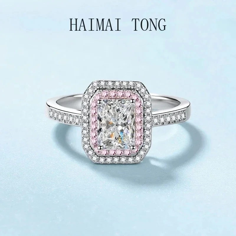 New Style Square Chamfer PT950 Platinum Rings 1CT Moissanite Diamond VVS1 D Color Special Shaped Lover Daily Ring for Sweet Girl
New Style Square Chamfer PT950 Platinum Rings 1CT Moissanite Diamond VVS1 D Color Special Shaped Lover Daily Ring for Sweet Girl