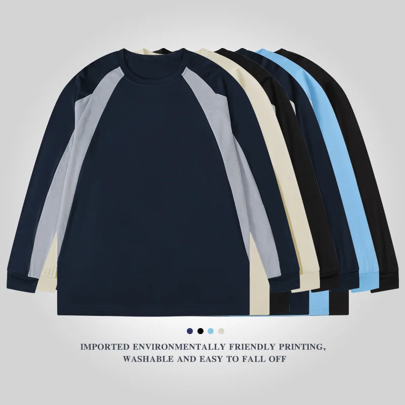 Men Sporting Clothing Fashion patchwork Bodybuilding T Shirt Running Oversized Breathable Fitness High-collar Long Sleeve Tshirt
Men Sporting Clothing Fashion patchwork Bodybuilding T Shirt Running Oversized Breathable Fitness High-collar Long Sleeve Tshirt