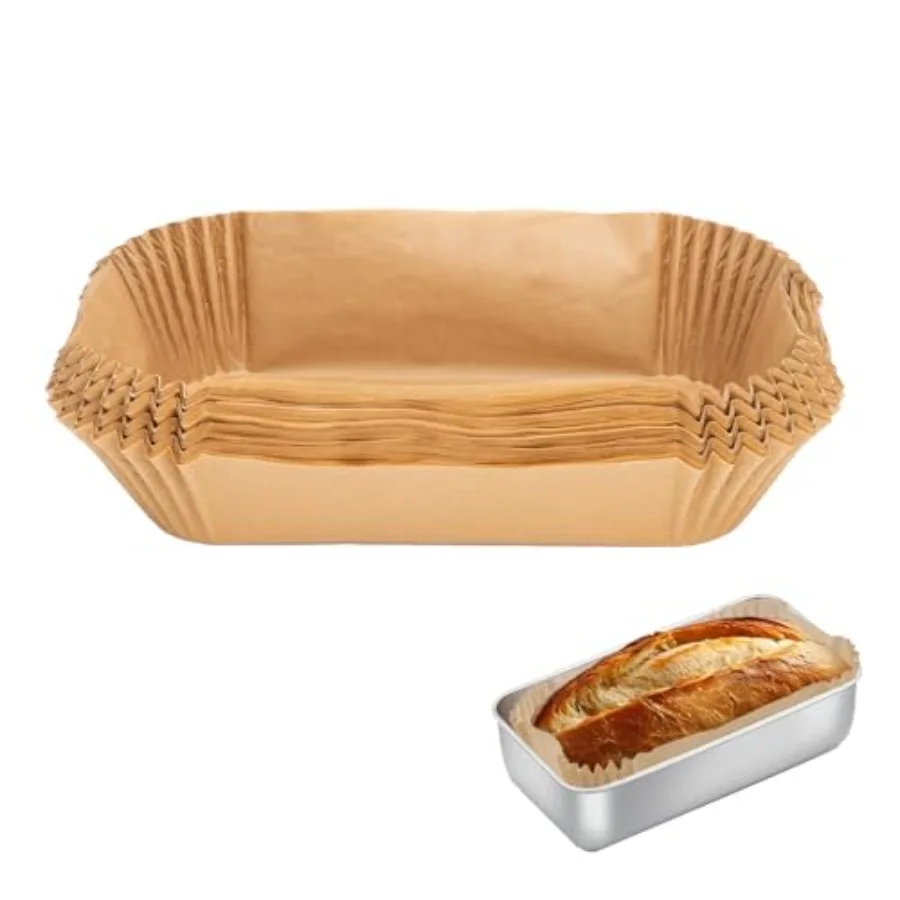100 Pcs Loaf Pan Liners for Baking Bread 9x5 Inch, Non-Stick Pre Formed Parchment Paper for Bread Pan, Ideal Disposable Loaf Br
100 Pcs Loaf Pan Liners for Baking Bread 9x5 Inch, Non-Stick Pre Formed Parchment Paper for Bread Pan, Ideal Disposable Loaf Br