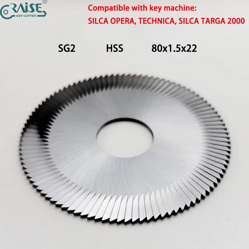 Фреза RAISE, совместимая с фрезами HSS SILCA SG2 80x1.5x22, для станков SILCA OPERA TECHNICA, SILCA TARGA 2000, KEYLINE 206
Фреза RAISE, совместимая с фрезами HSS SILCA SG2 80x1.5x22, для станков SILCA OPERA TECHNICA, SILCA TARGA 2000, KEYLINE 206
