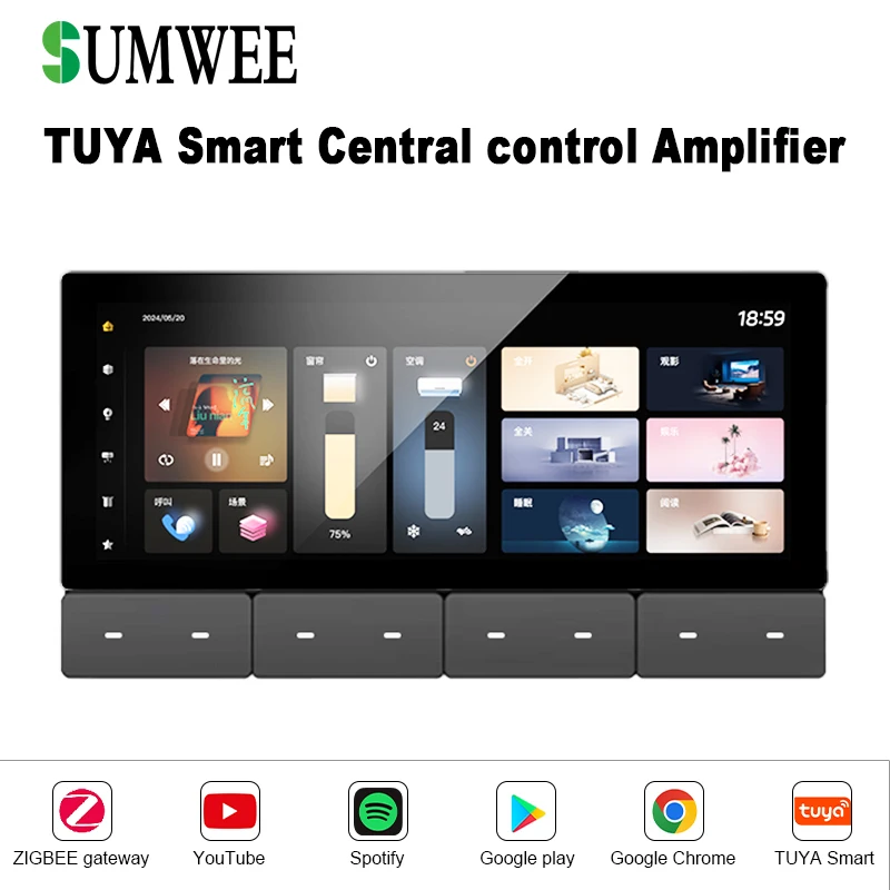 Умный центральный экран управления Tuya Smart 6 дюймов со встроенным шлюзом Zigbee, ИК-управлением, Bluetooth, аудиоусилителями для дома, Android 11, музыкальная система
Умный центральный экран управления Tuya Smart 6 дюймов со встроенным шлюзом Zigbee, ИК-управлением, Bluetooth, аудиоусилителями для дома, Android 11, музыкальная система