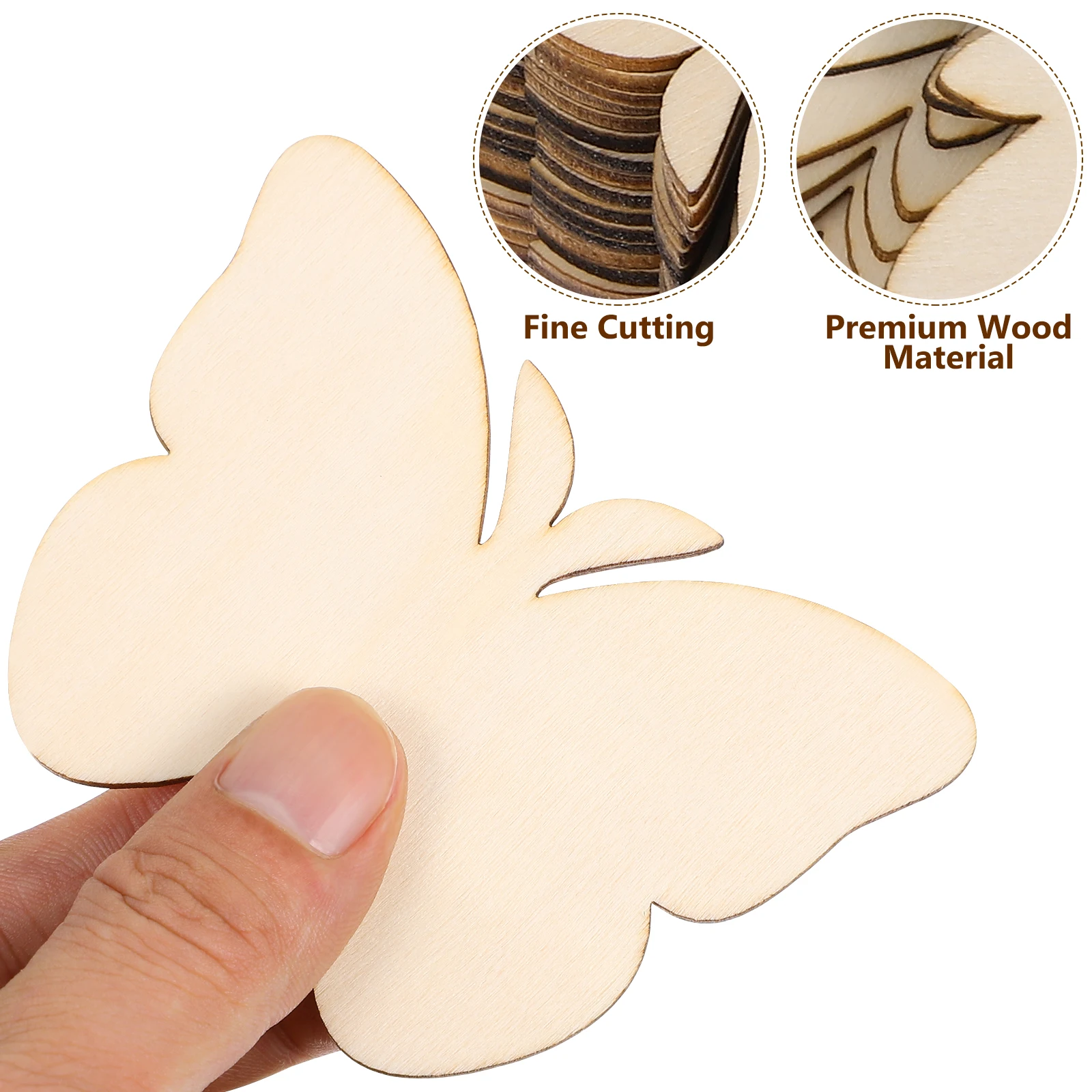 40pcs Wooden Butterfly Cutouts Unfinished Slices for DIY Crafts Decorations Art Projects Beige naments Sewing Accessories
40pcs Wooden Butterfly Cutouts Unfinished Slices for DIY Crafts Decorations Art Projects Beige naments Sewing Accessories