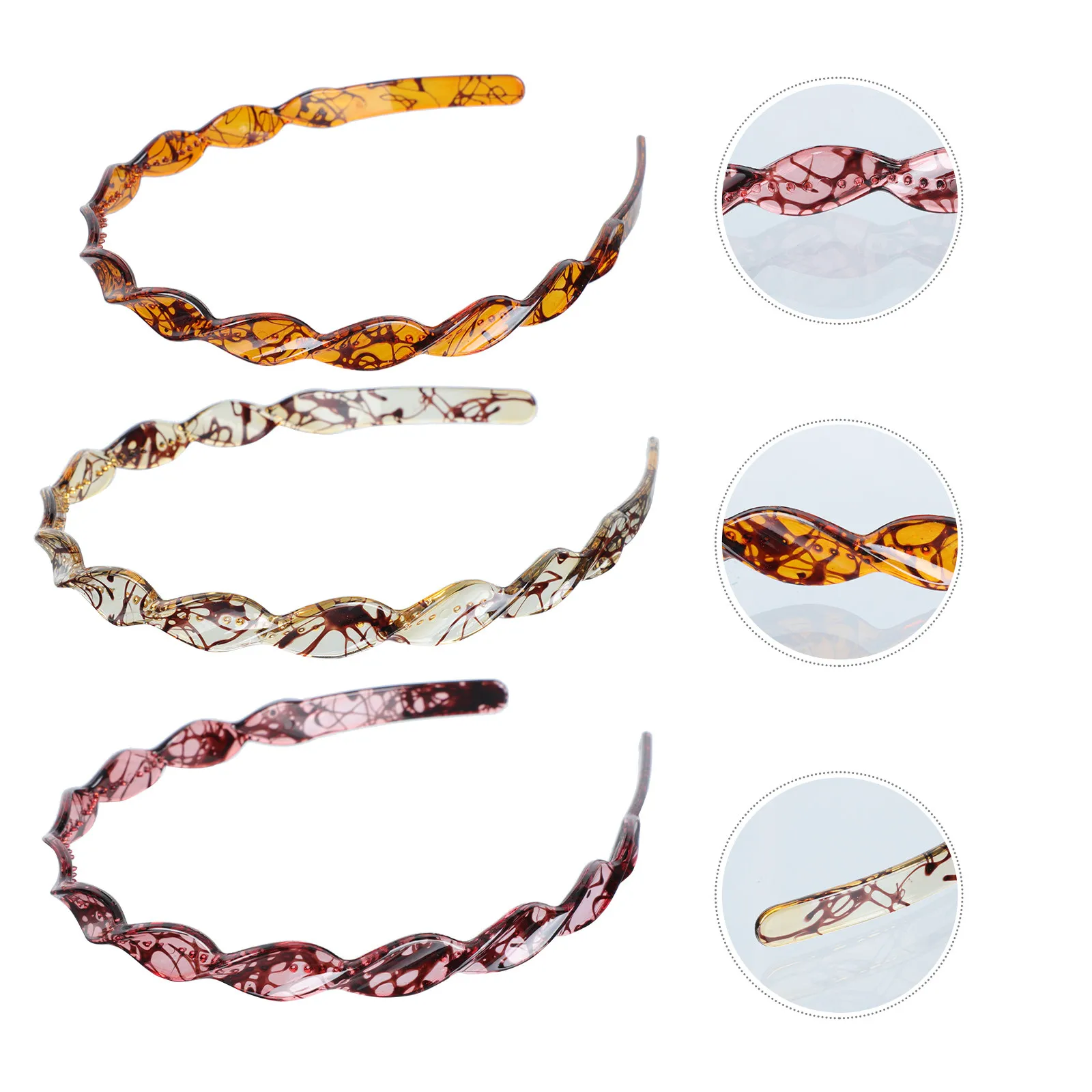 3Pcs Women Resin Hair Decors Simple Fashion Headbands Non-Slip Skin-Friendly Hair Hoops for Travel Party Daily
3Pcs Women Resin Hair Decors Simple Fashion Headbands Non-Slip Skin-Friendly Hair Hoops for Travel Party Daily