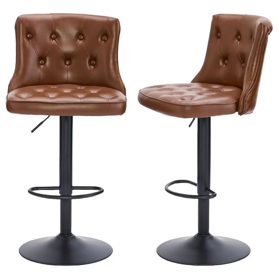 Stools Set of 2, Swivel Bar Stools with Back, Adjustable Counter Height Bar Stool 2534, Retro Bar Stools for Kitchen Island, Bro
Stools Set of 2, Swivel Bar Stools with Back, Adjustable Counter Height Bar Stool 2534, Retro Bar Stools for Kitchen Island, Bro