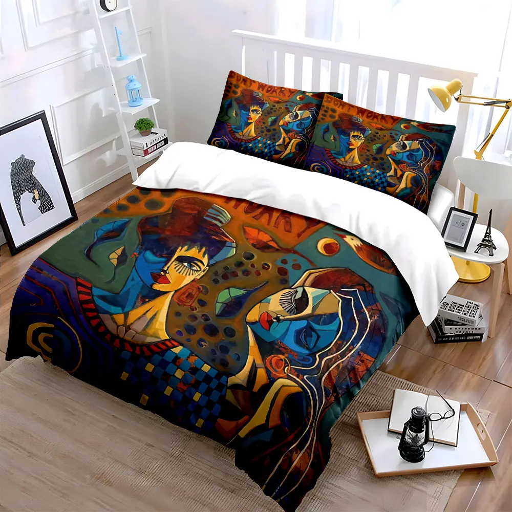"Abstract Art Three-Piece Set" Bedding Set with 1 Duvet Cover 2 Pillowcases Single Double King Queen, Gift
"Abstract Art Three-Piece Set" Bedding Set with 1 Duvet Cover 2 Pillowcases Single Double King Queen, Gift