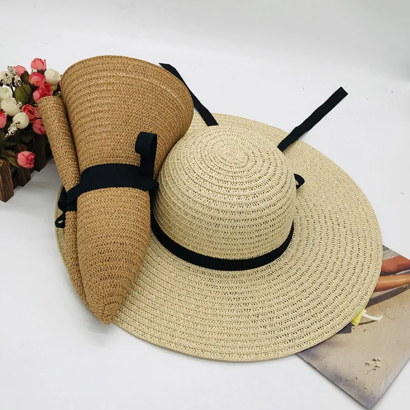 Spring And Summer Korean Style Women's Seaside Outdoor Beach Sun Hat Big Brim Bow Sun Protection Sun Shade Dome Thin Straw Hat
Spring And Summer Korean Style Women's Seaside Outdoor Beach Sun Hat Big Brim Bow Sun Protection Sun Shade Dome Thin Straw Hat