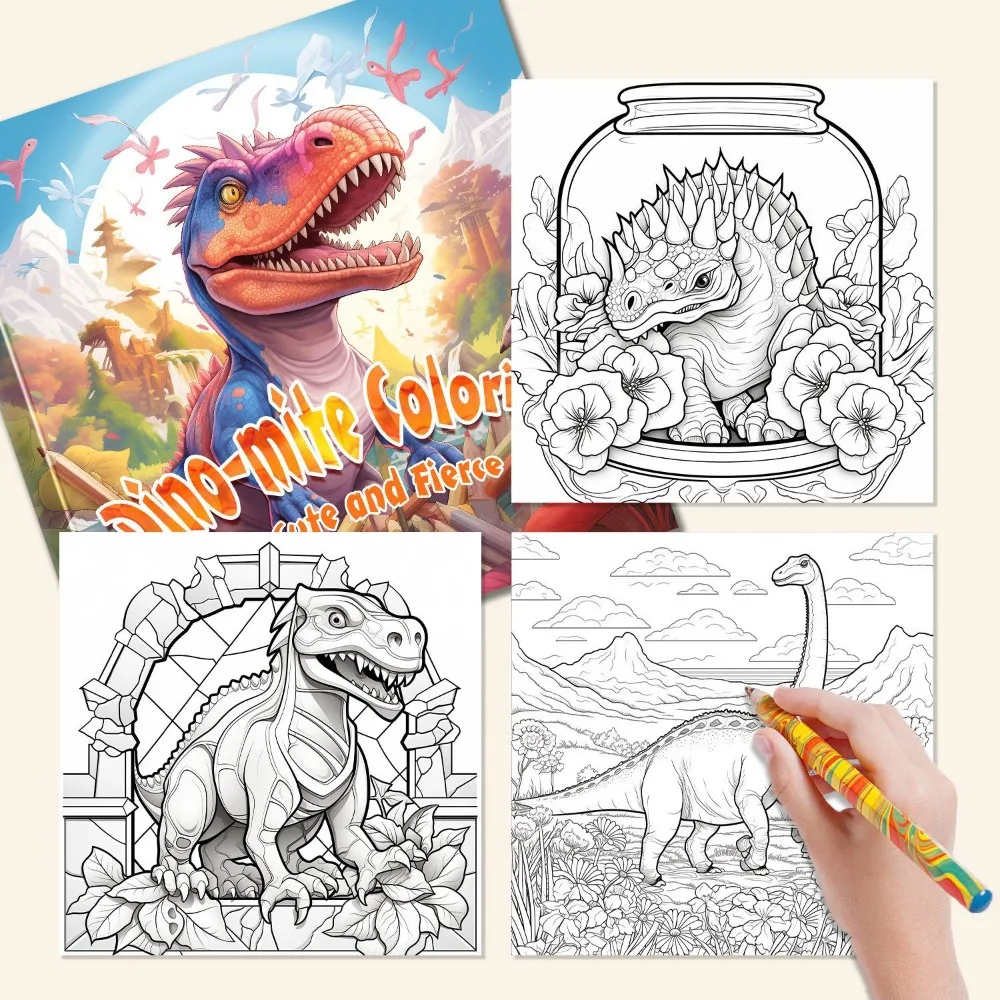 Creative Cartoon Dinosaur Theme Hand Drawn Coloring Book DIY Marker Graffiti Stress Relief Art Painting Sketch Book
Creative Cartoon Dinosaur Theme Hand Drawn Coloring Book DIY Marker Graffiti Stress Relief Art Painting Sketch Book