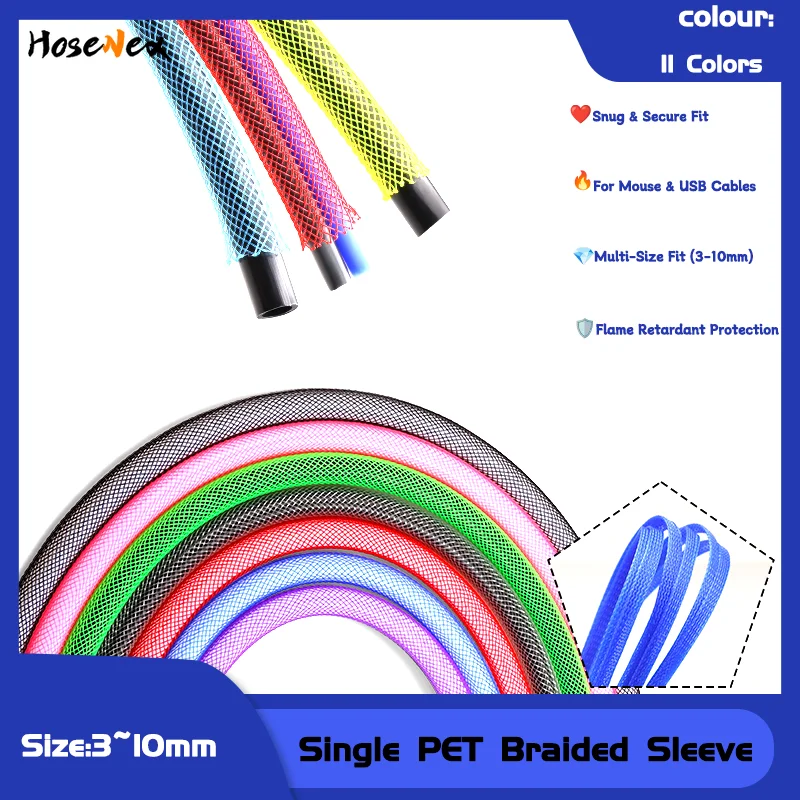 Wire Conduit for Mouse USB Cable Protection 3/4/6/8/10mm Sizes Cable Expandable PET Braided Cable Sleeve Fire Resistant 2-20M
Wire Conduit for Mouse USB Cable Protection 3/4/6/8/10mm Sizes Cable Expandable PET Braided Cable Sleeve Fire Resistant 2-20M