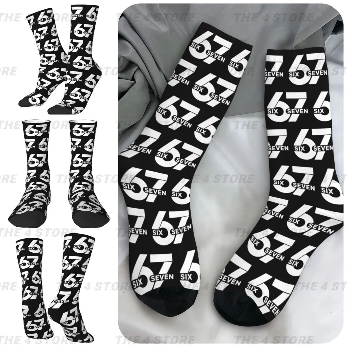 67 Six Seven High elasticity polyester fiber Men and Women printing Socks,Leisure Applicable throughout the year Dressing Gift
67 Six Seven High elasticity polyester fiber Men and Women printing Socks,Leisure Applicable throughout the year Dressing Gift