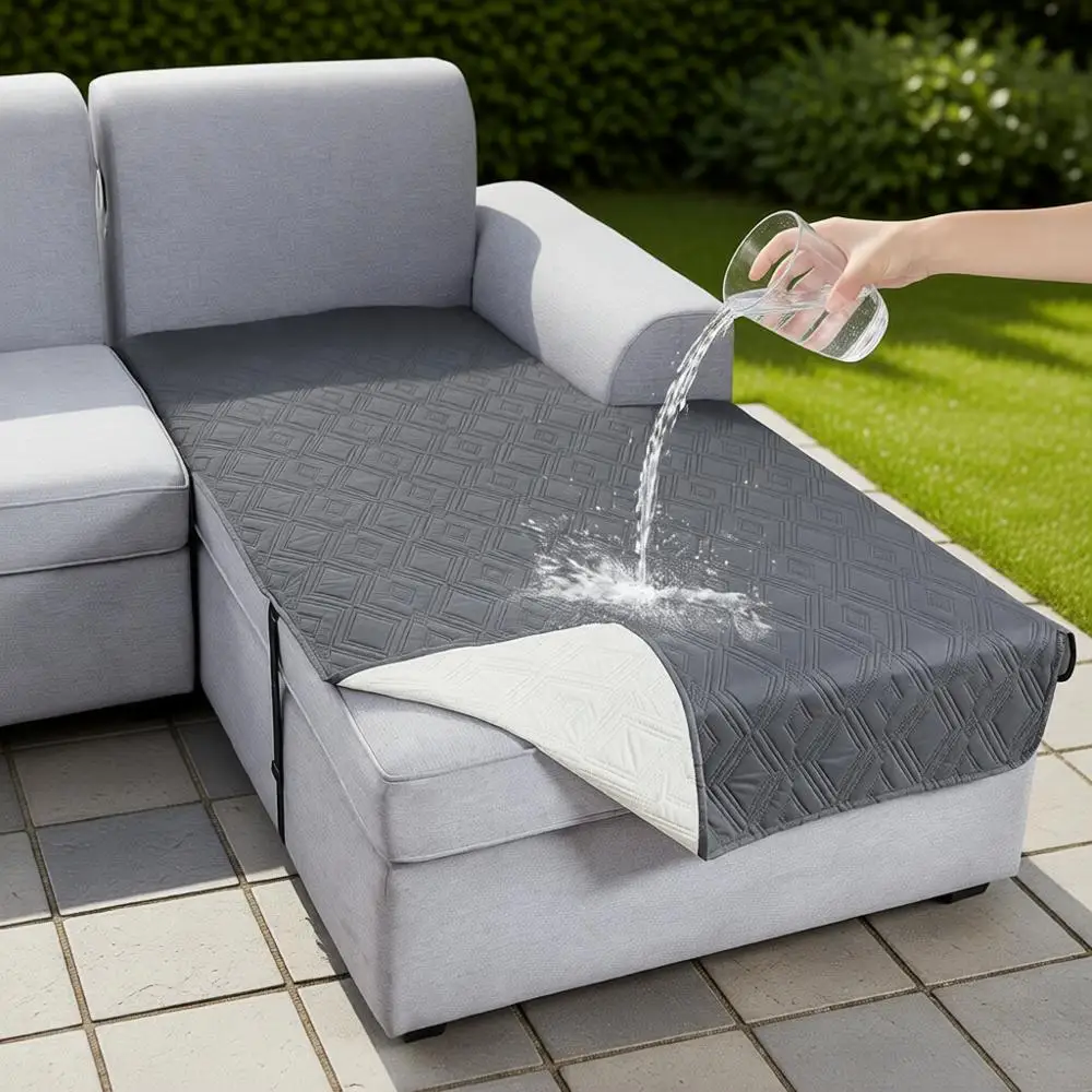 100% Waterproof Sectional Couch Cover, Anti-Slip Protector for L-Shaped Chaise Lounge, Right Chaise, Gray, 1 Piece
100% Waterproof Sectional Couch Cover, Anti-Slip Protector for L-Shaped Chaise Lounge, Right Chaise, Gray, 1 Piece