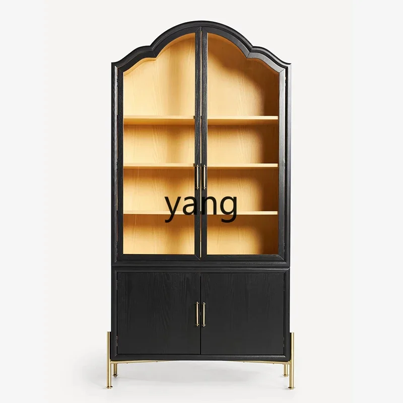 LT retro double door glass side cabinet American light luxury living room storage display locker
LT retro double door glass side cabinet American light luxury living room storage display locker