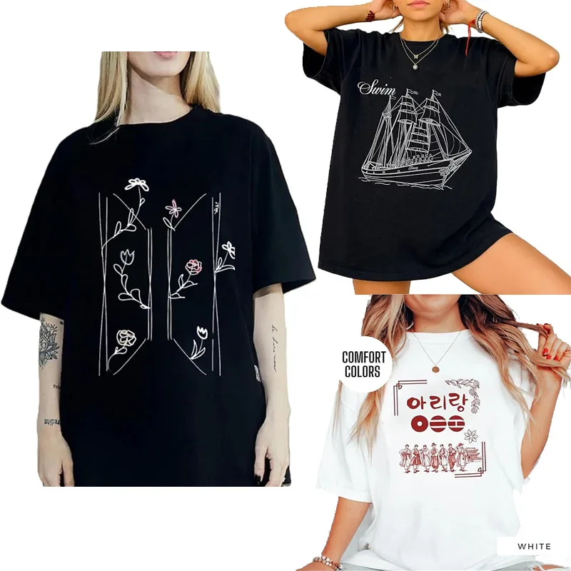 Kpop Swim World Tour Inspired T-Shirt Minimalist Flower Women's Fashion Graphic Clothing Music Lover Streetwear Novelty Tee Gift
Kpop Swim World Tour Inspired T-Shirt Minimalist Flower Women's Fashion Graphic Clothing Music Lover Streetwear Novelty Tee Gift
