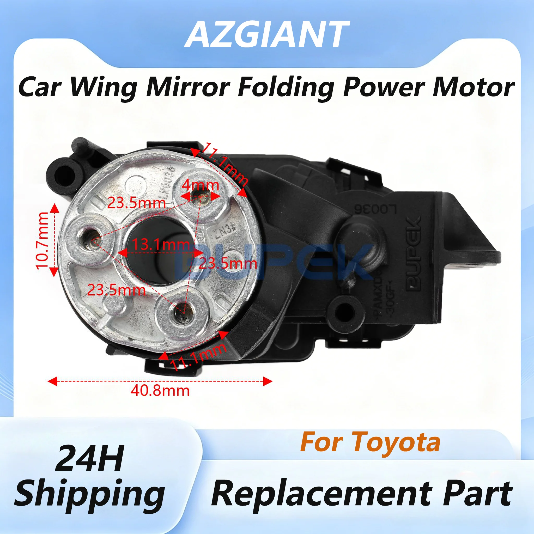 AZGIANT Car Left Right Side Mirror Folding Motor for 2023-2026 Toyota Land Cruiser Prado LC250 Fit Power Folding Mirror Repair
AZGIANT Car Left Right Side Mirror Folding Motor for 2023-2026 Toyota Land Cruiser Prado LC250 Fit Power Folding Mirror Repair