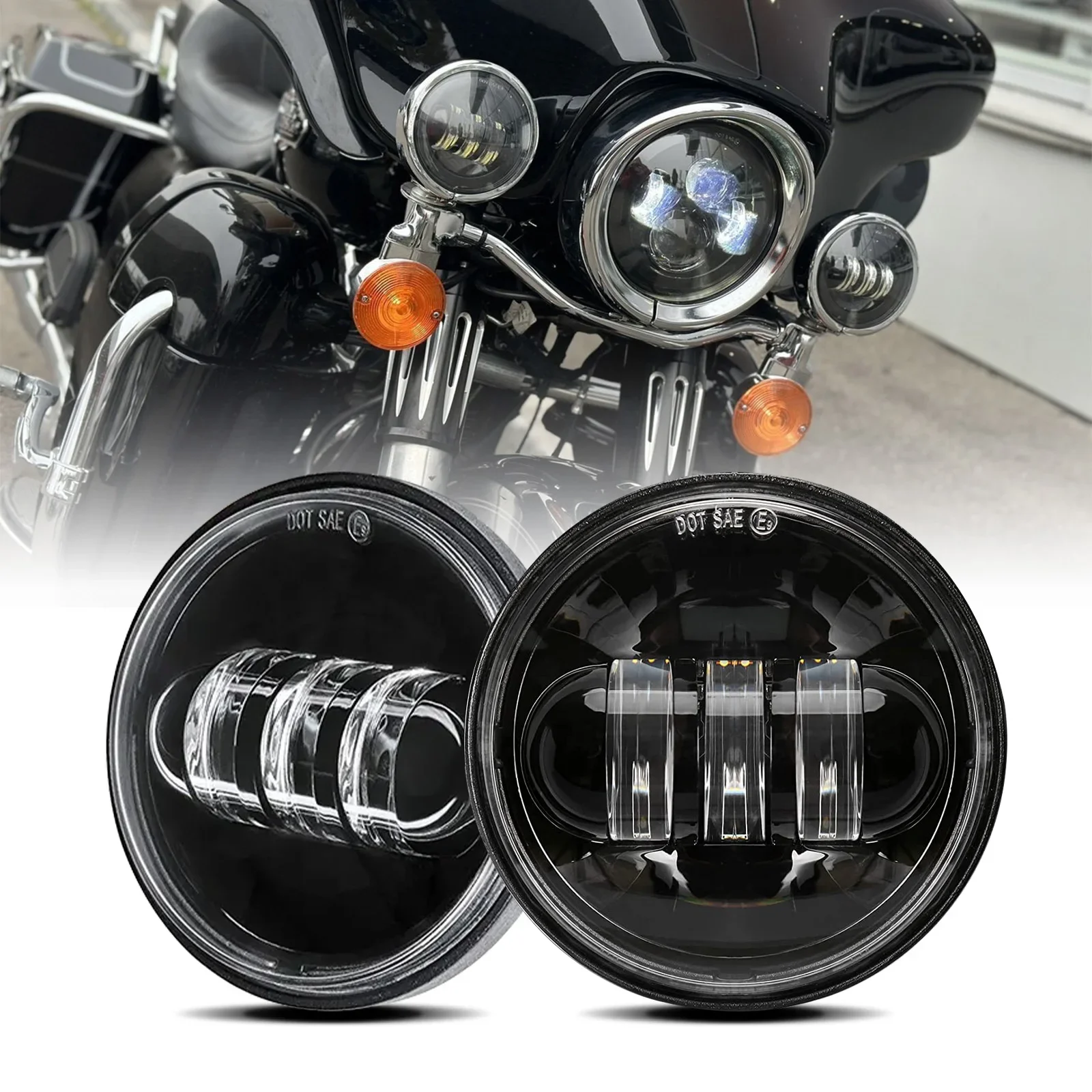 Мотоциклетные светодиодные противотуманные фары 2 шт., 4,5 дюйма, с функцией «ангельских глаз», габаритные огни, лампы ДХО для мотоциклов, фары для вождения
Мотоциклетные светодиодные противотуманные фары 2 шт., 4,5 дюйма, с функцией «ангельских глаз», габаритные огни, лампы ДХО для мотоциклов, фары для вождения