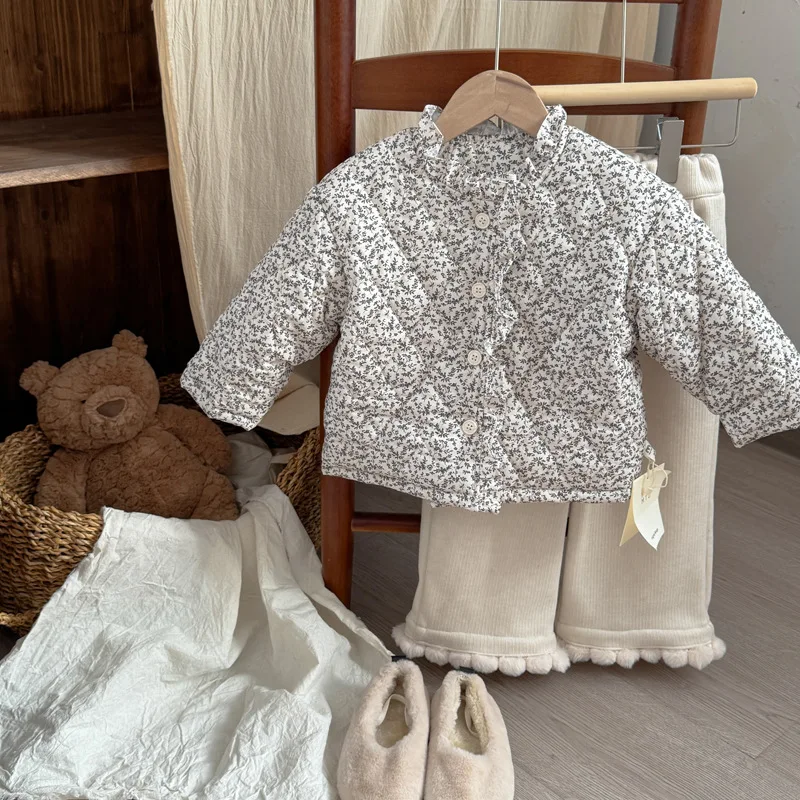2025 Winter New Children Cotton Padded Jacket Girls Sweet Floral Coat Thick Warm Kids Long Sleeve Cardigan Baby Quilted Jacket
2025 Winter New Children Cotton Padded Jacket Girls Sweet Floral Coat Thick Warm Kids Long Sleeve Cardigan Baby Quilted Jacket
