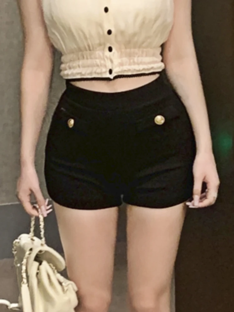 Black Y2k Fashion Short Pants Women Button Korean Style Elegant Pants Female High-waisted Casual Designer Pants 2023 Summer New
Black Y2k Fashion Short Pants Women Button Korean Style Elegant Pants Female High-waisted Casual Designer Pants 2023 Summer New
