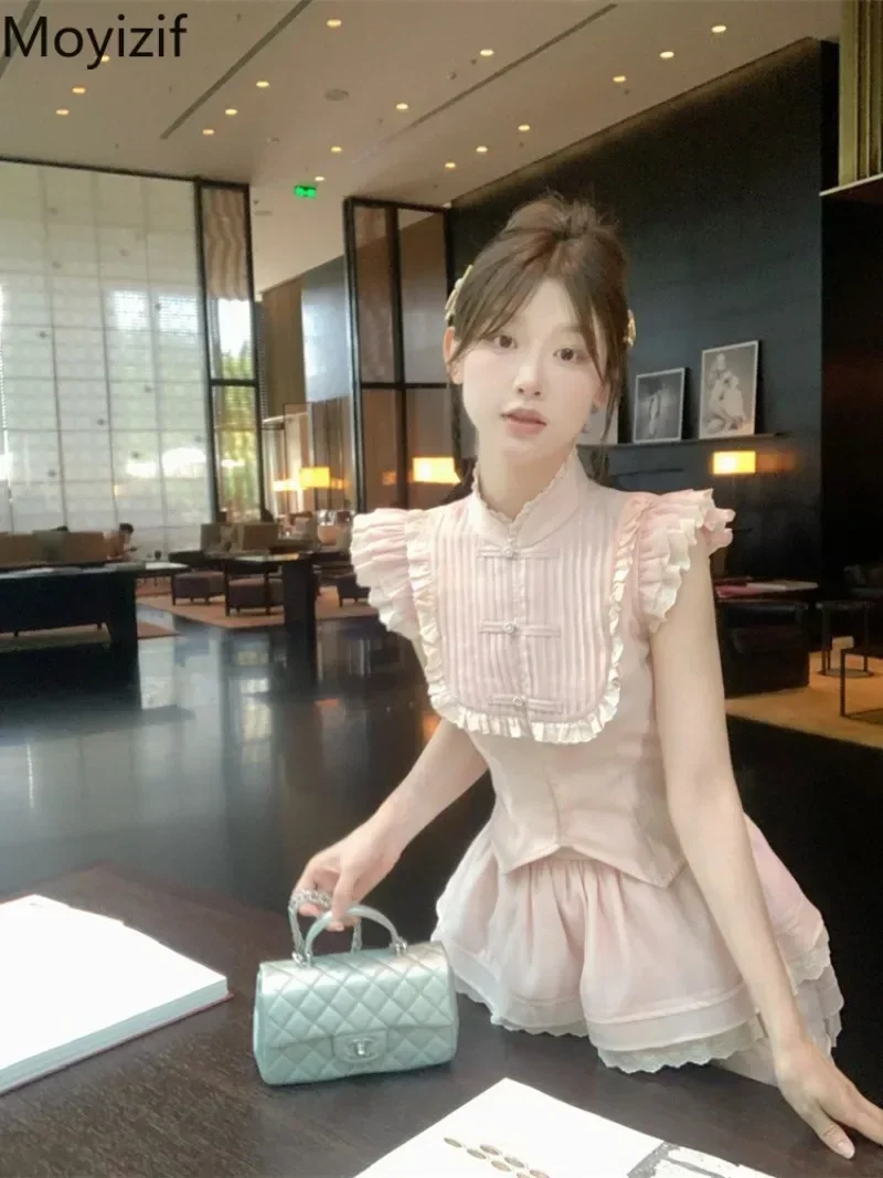 Artistic Women's Summer New Fashion Flying Sleeves Sexy Short T-shirt Top Slimming Half Skirt Two Piece Set Female Clothing
Artistic Women's Summer New Fashion Flying Sleeves Sexy Short T-shirt Top Slimming Half Skirt Two Piece Set Female Clothing