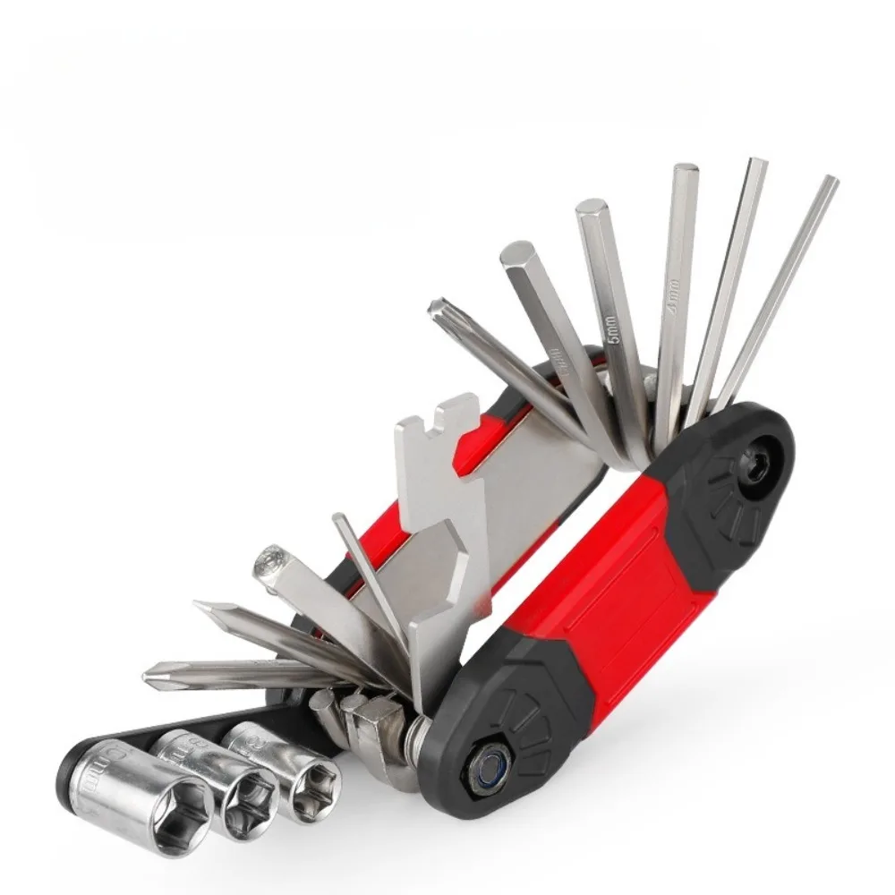 Bicycle Multifunctional 16-in-1 Maintenance Tool Mountain Bike Screwdriver Folding Repair Tire Wrench Combination
Bicycle Multifunctional 16-in-1 Maintenance Tool Mountain Bike Screwdriver Folding Repair Tire Wrench Combination