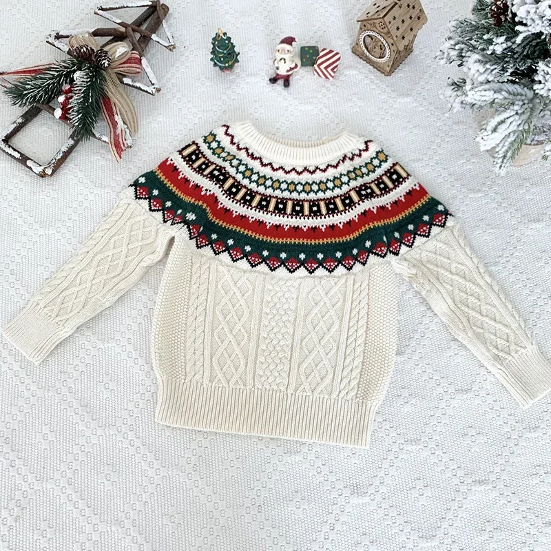 Christmas Winter Children's Sweater Cotton Baby Boy Girl Knitted Sweater Long Sleeves Autumn Warm Cartoon Baby Christmas Clothes
Christmas Winter Children's Sweater Cotton Baby Boy Girl Knitted Sweater Long Sleeves Autumn Warm Cartoon Baby Christmas Clothes