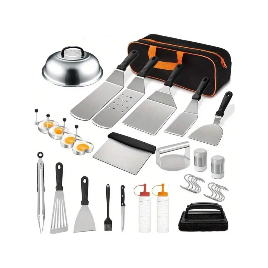 33-Piece Ultimate Griddle Accessories Kit - Premium Flat Top Grill Tools Set With Spatulas, Scraper, Tongs, Bottles, Egg Rings,
33-Piece Ultimate Griddle Accessories Kit - Premium Flat Top Grill Tools Set With Spatulas, Scraper, Tongs, Bottles, Egg Rings,
