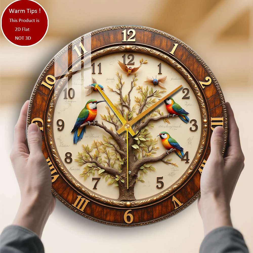 Настенные часы из закаленного стекла, красочные птицы, ветка дерева, резьба, подходят для декора стен или настольного дисплея в любом месте
Настенные часы из закаленного стекла, красочные птицы, ветка дерева, резьба, подходят для декора стен или настольного дисплея в любом месте