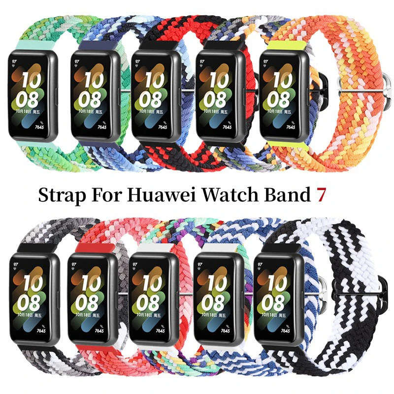 Ремешок нейлоновый для Huawei Watch Band 7, сменный эластичный спортивный браслет с соло-петлей в оплетке
Ремешок нейлоновый для Huawei Watch Band 7, сменный эластичный спортивный браслет с соло-петлей в оплетке