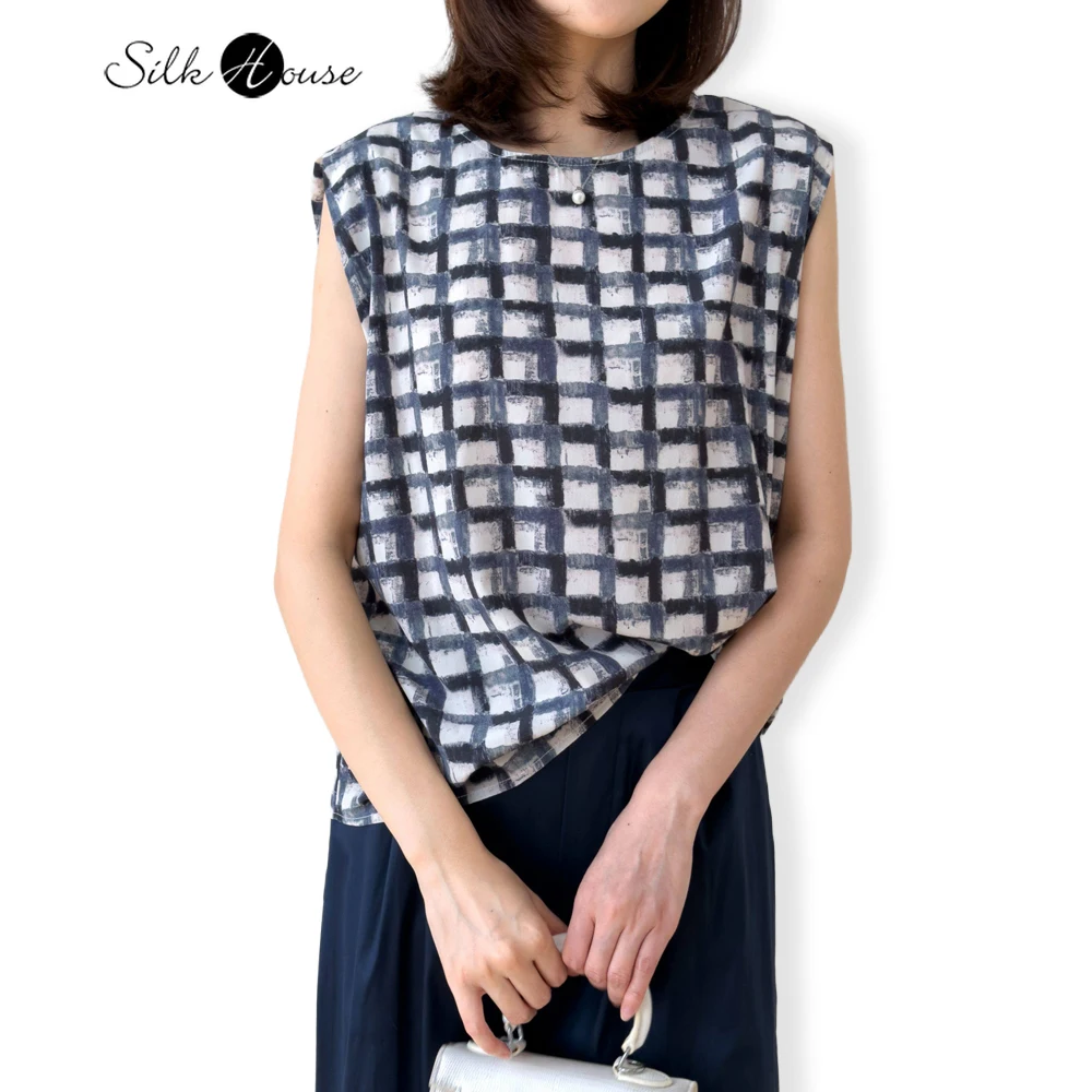 Elegant Commuting 93% Natural Mulberry Silk Elastic Crepe De Chine Graffiti Plaid Round Neck Sleeveless Women's Casual Vest
Elegant Commuting 93% Natural Mulberry Silk Elastic Crepe De Chine Graffiti Plaid Round Neck Sleeveless Women's Casual Vest