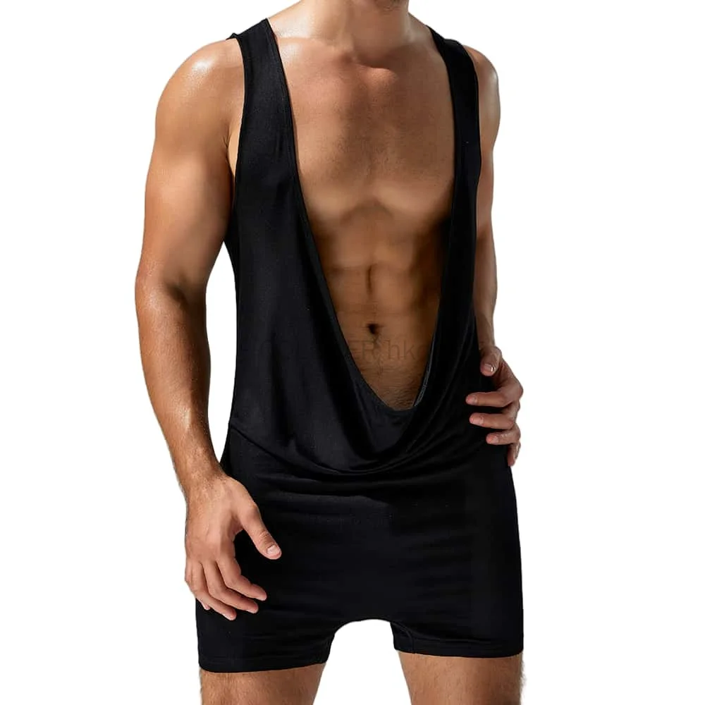 2024 Homewear Men Bodysuits Deep V Low Neck Sleeveless Rompers Sexy Streetwear Fashion Bodysuits Tank Tops Male Jumpsuits
2024 Homewear Men Bodysuits Deep V Low Neck Sleeveless Rompers Sexy Streetwear Fashion Bodysuits Tank Tops Male Jumpsuits