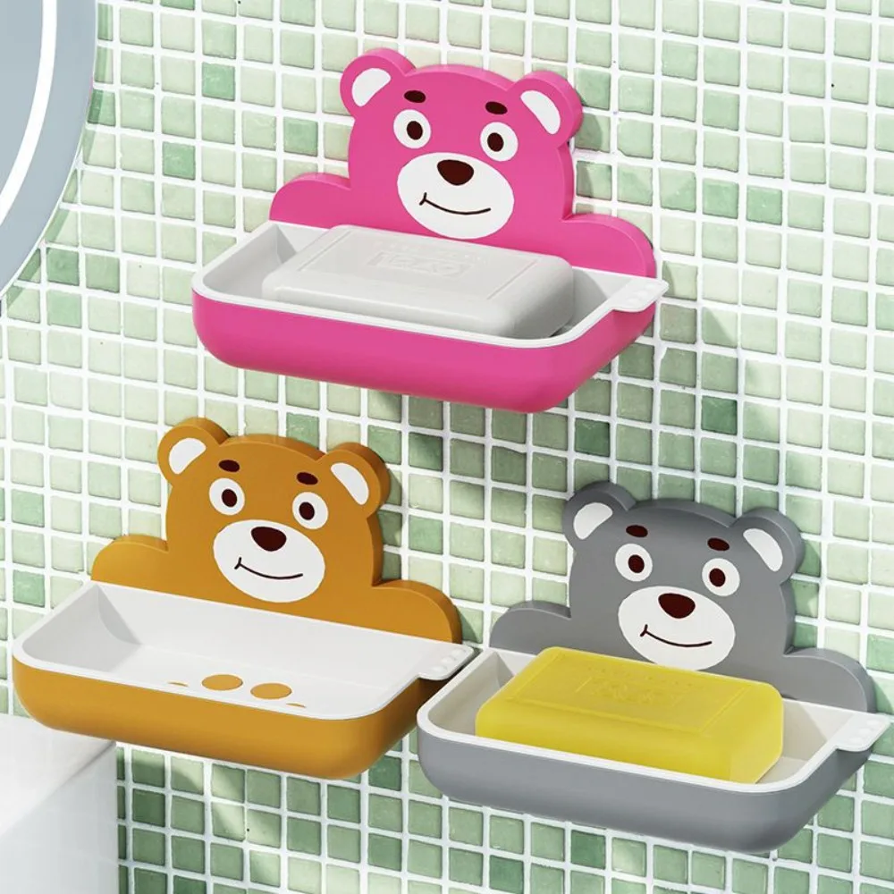 Soap Storage Container Cartoon Bear Soap Rack Plastic Cute Wall Mounted Soap Holder Durable Soap Storage Rack Home
Soap Storage Container Cartoon Bear Soap Rack Plastic Cute Wall Mounted Soap Holder Durable Soap Storage Rack Home