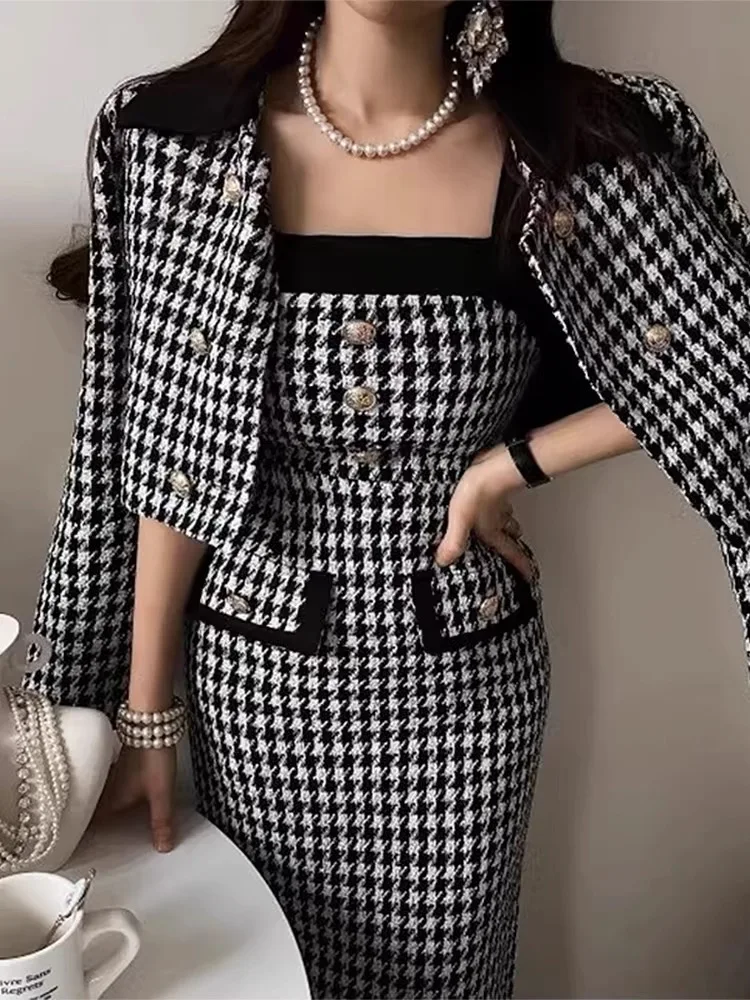 Jirocum Elegant Chanel Style Black White Plaid Prom Dress Women's Spaghetti Strap Party Evening Dresses Ankle Length Formal Gown
Jirocum Elegant Chanel Style Black White Plaid Prom Dress Women's Spaghetti Strap Party Evening Dresses Ankle Length Formal Gown