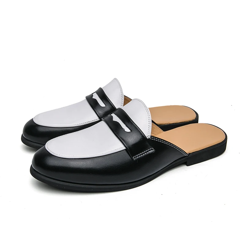 Summer Fashion Semi-slippers Leather Shoes Men Casual Fashionable Breathable Flip-flops Without Heels Size 38-46 Men Slippers
Summer Fashion Semi-slippers Leather Shoes Men Casual Fashionable Breathable Flip-flops Without Heels Size 38-46 Men Slippers