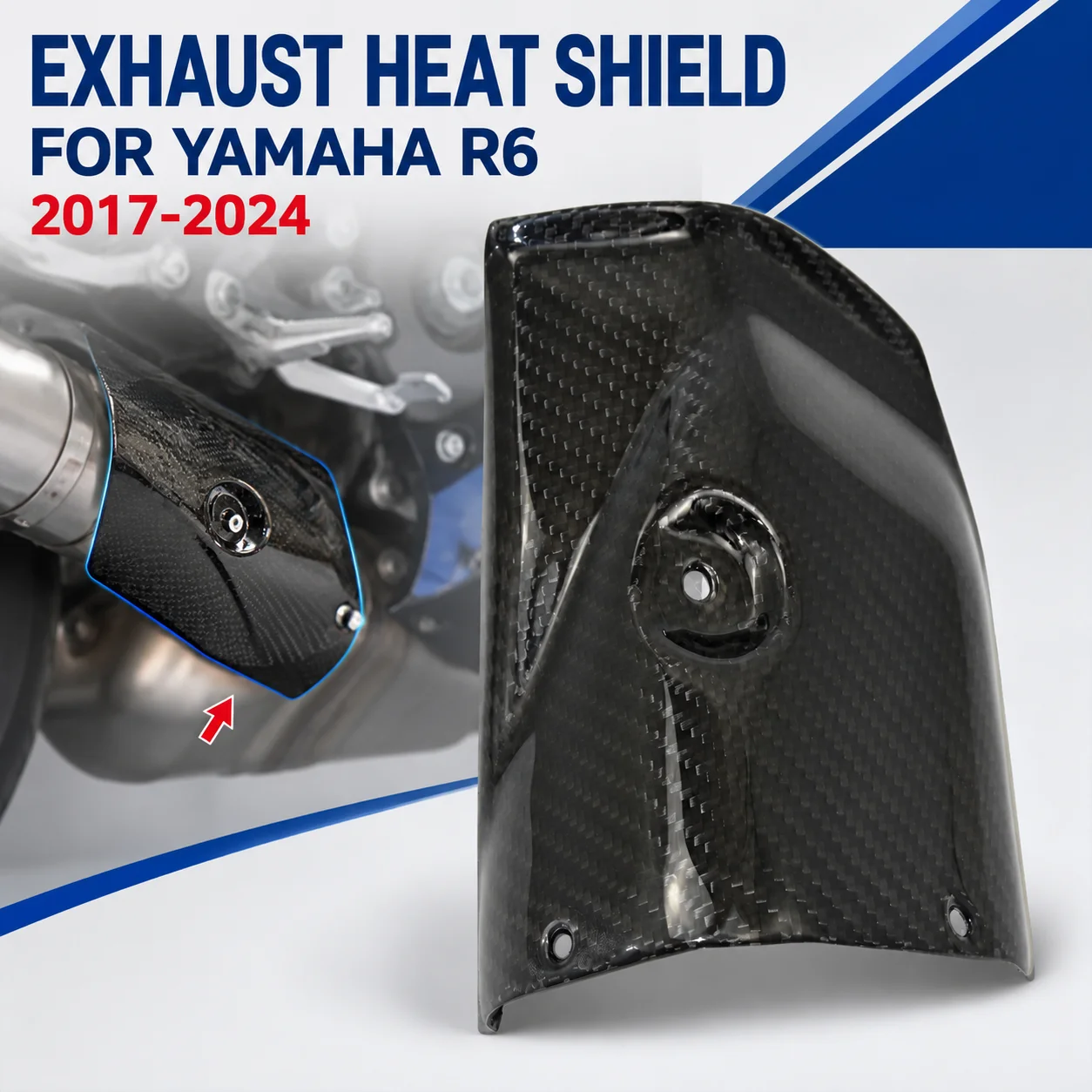 Exhaust Heat Shield Pipe Cover Carbon Fiber for Yamaha YZF R6 2017 2018 2019 2020 2021 2022 2023 2024 Motorcycle Accessories
Exhaust Heat Shield Pipe Cover Carbon Fiber for Yamaha YZF R6 2017 2018 2019 2020 2021 2022 2023 2024 Motorcycle Accessories