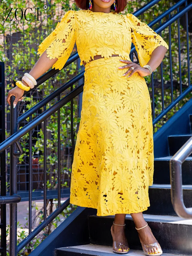 ZOCI Women's Dress Suit Solid Two Piece Set For Women Round Neck Half Sleeve Top High Waist A Line Skirt Female Summer Suit
ZOCI Women's Dress Suit Solid Two Piece Set For Women Round Neck Half Sleeve Top High Waist A Line Skirt Female Summer Suit