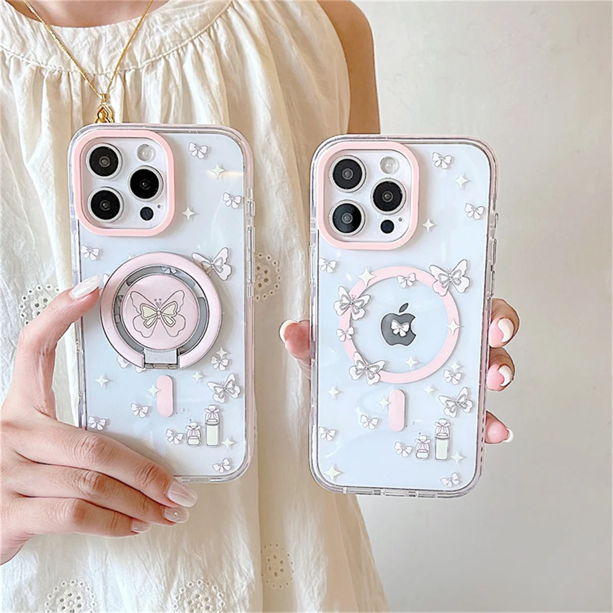 Fashion Pink Butterfly Magnetic Stand Phone Case For iPhone 16 Pro 14 13 15 Pro Max Cover Shockproof Cases Cute Funda
Fashion Pink Butterfly Magnetic Stand Phone Case For iPhone 16 Pro 14 13 15 Pro Max Cover Shockproof Cases Cute Funda
