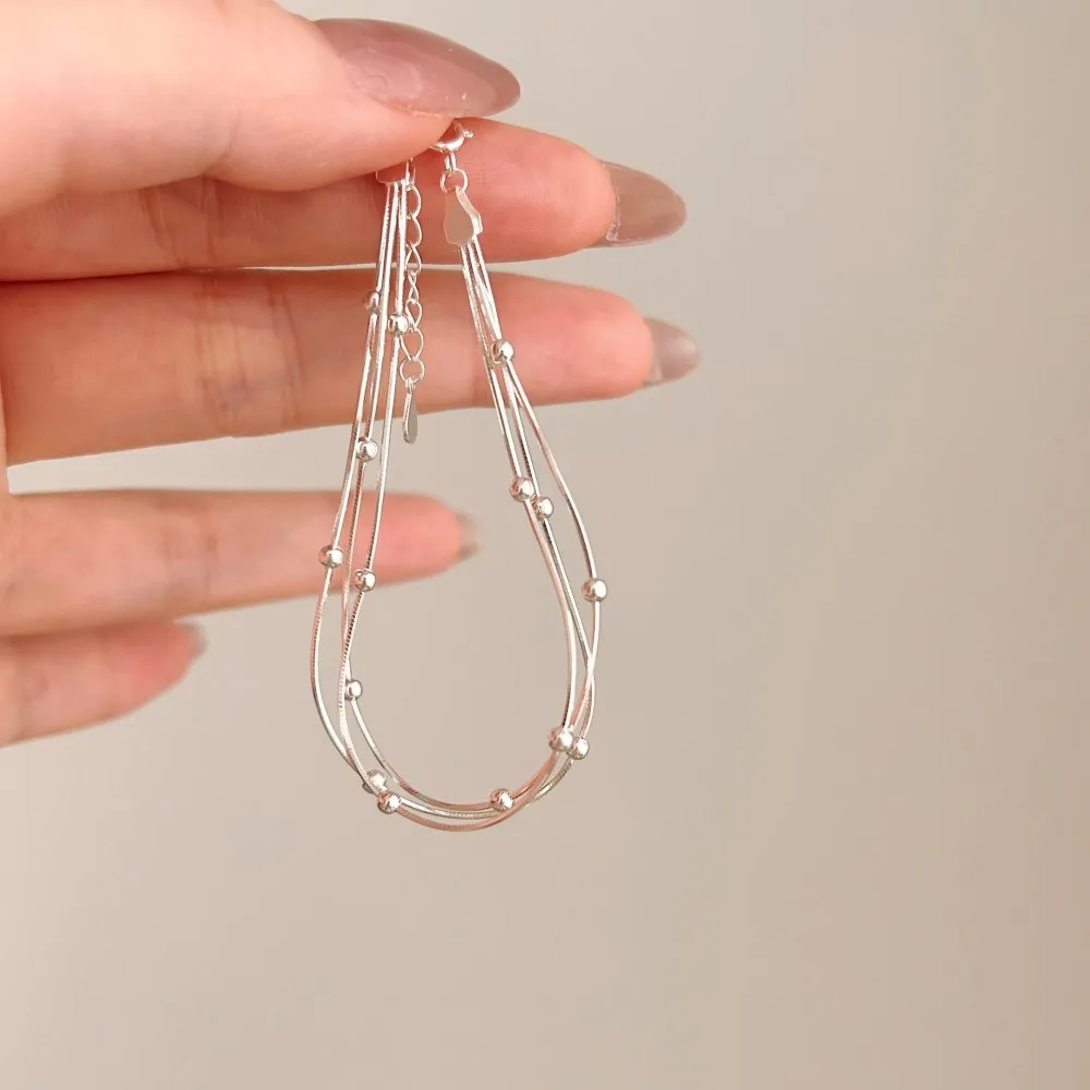 New S925 silver bracelet for girls, niche round bead snake bone chain bracelet, minimalist ins style silver bracelet, niche
New S925 silver bracelet for girls, niche round bead snake bone chain bracelet, minimalist ins style silver bracelet, niche