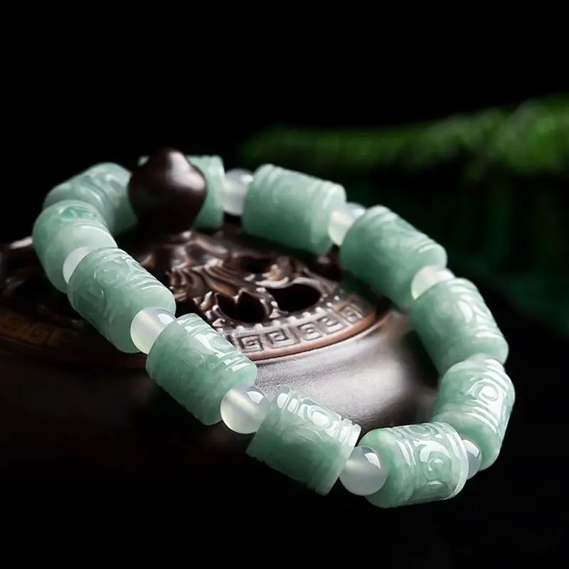 Light Green Imitation Jade Bracelet with Floating Flower Texture, Unisex Retro Chinese Style Wrist Jewelry for Daily Casual Wear
Light Green Imitation Jade Bracelet with Floating Flower Texture, Unisex Retro Chinese Style Wrist Jewelry for Daily Casual Wear