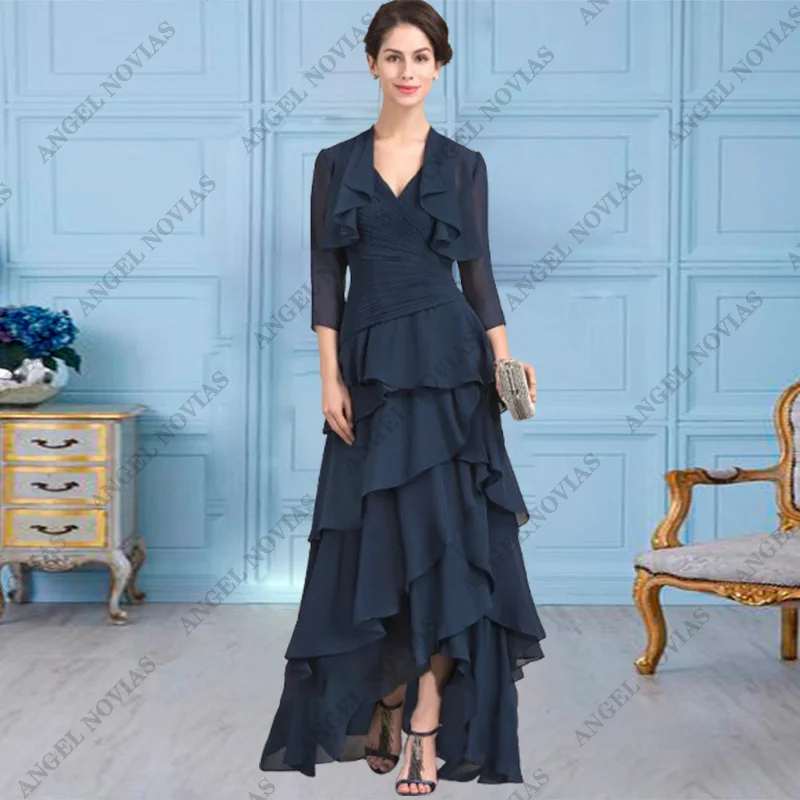 Customized Long Navy Blue High Low Mother of the Bride Dresses for Wedding Party Dress Vestidos Para Robes Invitee Mariage
Customized Long Navy Blue High Low Mother of the Bride Dresses for Wedding Party Dress Vestidos Para Robes Invitee Mariage