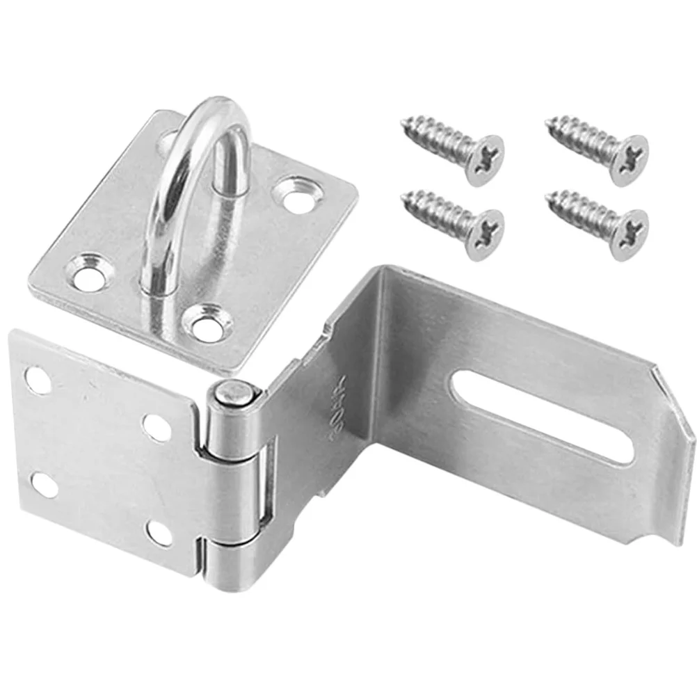 Hasp Latch Stainless Steel 4 Inch 90 Degree Secure Lock for Sliding Swing Barn Doors Padlock Hinge Garage Door Lock
Hasp Latch Stainless Steel 4 Inch 90 Degree Secure Lock for Sliding Swing Barn Doors Padlock Hinge Garage Door Lock