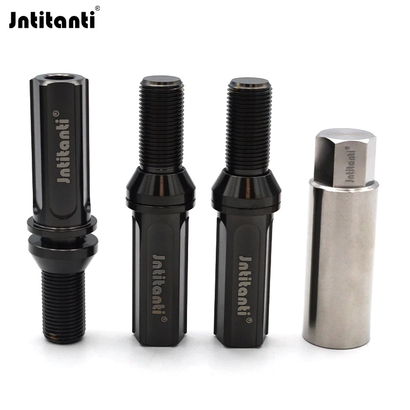 Jntitanti Anti-theft Gr.5 titanium Long head floating washer cone seat wheel rim bolts with 1 key M14X1.25 andM12*1.5 for BMW
Jntitanti Anti-theft Gr.5 titanium Long head floating washer cone seat wheel rim bolts with 1 key M14X1.25 andM12*1.5 for BMW