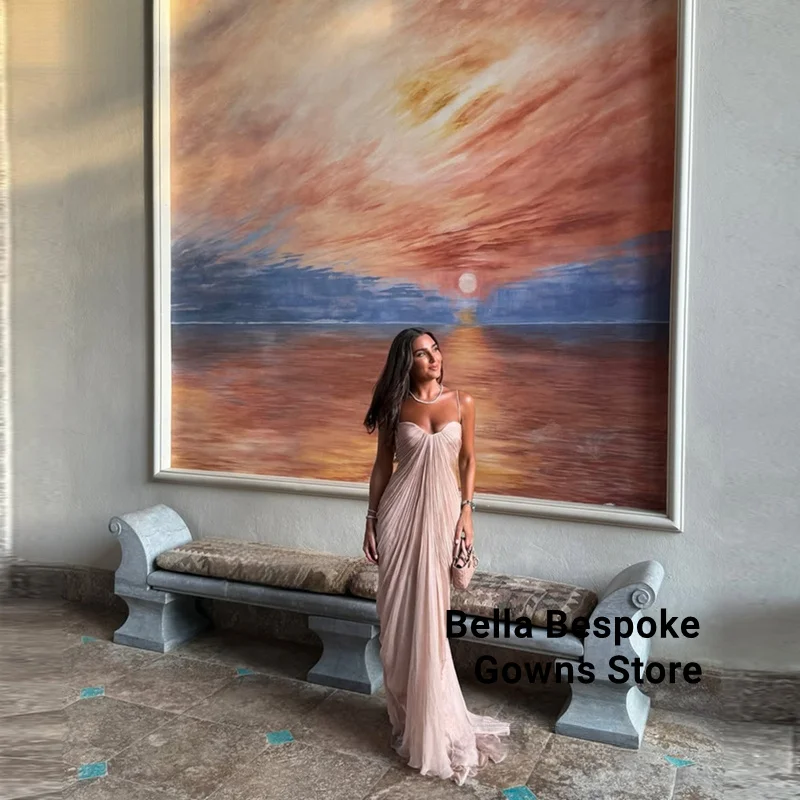 Sexy Pink Silk Satin Mermaid Evening Dresses Sleeveless Sweetheart Long Prom Gowns Pleated Formal Dubai Prom Gowns Customi
Sexy Pink Silk Satin Mermaid Evening Dresses Sleeveless Sweetheart Long Prom Gowns Pleated Formal Dubai Prom Gowns Customi