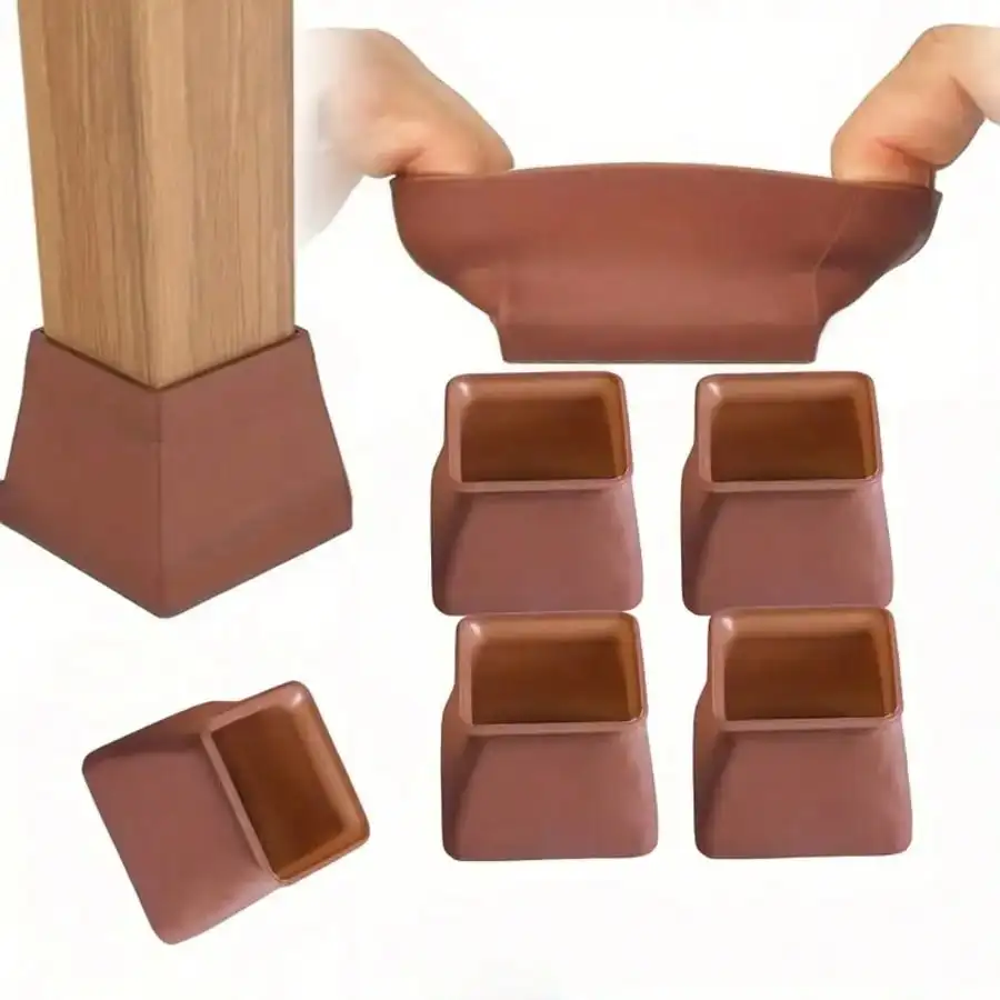 4pcs Silicone Chair Leg Covers, Furniture Feet Pads, Made Of Plastic, Non-Slip Rectangular Floor Protectors, Suitable For Hardwood Floors, Anti-Scratch Floor Protectors, Rectangular Floor Protectors, Non-Slip Chair Pads, Minimalist Furniture Pads
4pcs Silicone Chair Leg Covers, Furniture Feet Pads, Made Of Plastic, Non-Slip Rectangular Floor Protectors, Suitable For Hardwood Floors, Anti-Scratch Floor Protectors, Rectangular Floor Protectors, Non-Slip Chair Pads, Minimalist Furniture Pads