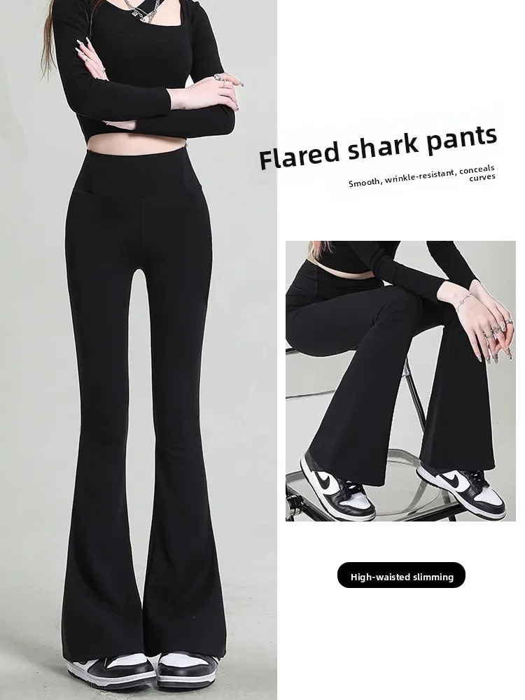 High Waist Bla arkskin Yoga Pants Women's Fitn Gym Trousers Spring Autumn Slimming Bell Bot Casual Long Pants
High Waist Bla arkskin Yoga Pants Women's Fitn Gym Trousers Spring Autumn Slimming Bell Bot Casual Long Pants