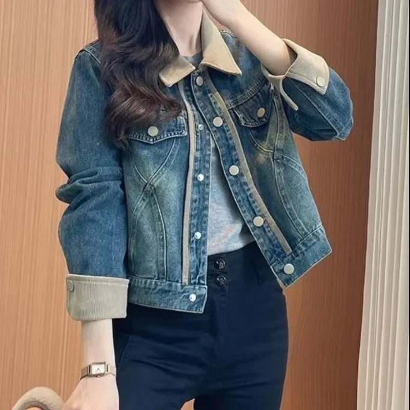 Blouse Jacket Women's Spring/Autumn Korean Style Cropped Petite Relaxed Fit Denim New Niche Casual Leisurely Premium Distinctive
Blouse Jacket Women's Spring/Autumn Korean Style Cropped Petite Relaxed Fit Denim New Niche Casual Leisurely Premium Distinctive