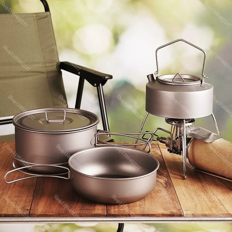 Pure Titanium 1.8L Cookware Set Lightweight Portable Foldable for Outdoor Camping Hiking Backpacking Cookset
Pure Titanium 1.8L Cookware Set Lightweight Portable Foldable for Outdoor Camping Hiking Backpacking Cookset