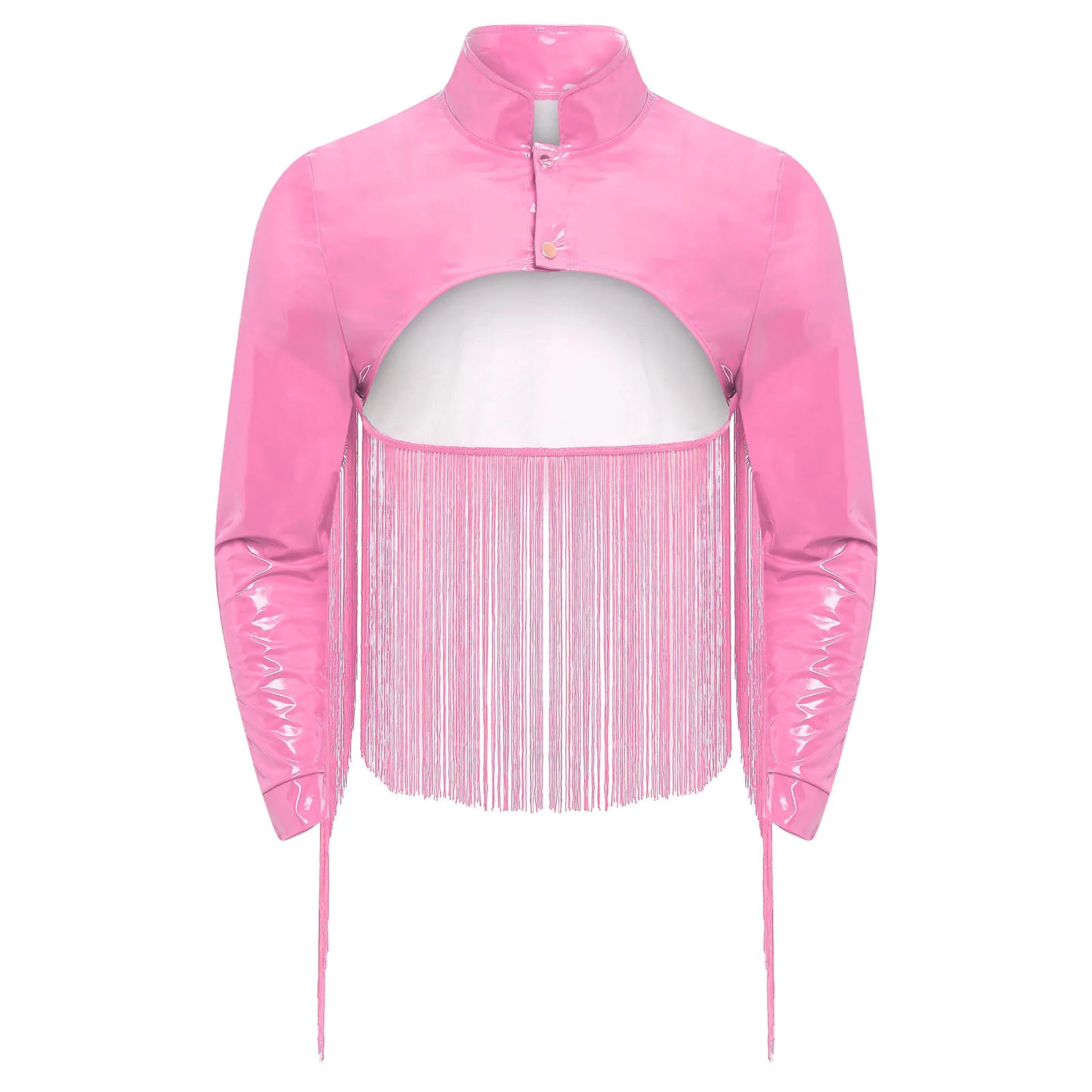 Men Shiny Leather Fringed Back Jacket Nightclub Rave Party Music Festival Stage Dance Performance Coats Stylish Tassel Crop Tops
Men Shiny Leather Fringed Back Jacket Nightclub Rave Party Music Festival Stage Dance Performance Coats Stylish Tassel Crop Tops