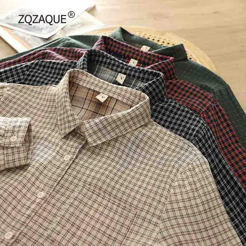 New Korean Style Classic Plaid Pattern Cotton Shirt for Women Casual All-match Long Sleeve Spring Fall Female Quality Tops S088
New Korean Style Classic Plaid Pattern Cotton Shirt for Women Casual All-match Long Sleeve Spring Fall Female Quality Tops S088