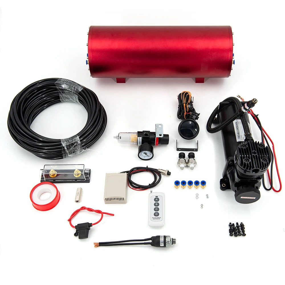 High Quality Universal Air Suspension Kit With Tank,200 PSI Compressor,1 Pcs Dual Pressure Gauge ,Remote Controller AT-03B-KIT03
High Quality Universal Air Suspension Kit With Tank,200 PSI Compressor,1 Pcs Dual Pressure Gauge ,Remote Controller AT-03B-KIT03