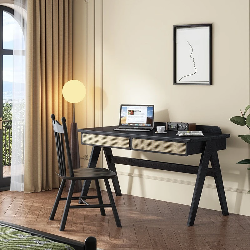 Rattan weaving solid wood learning multi-functional retro bedroom dresser table simple home desk computer vintage style chair
Rattan weaving solid wood learning multi-functional retro bedroom dresser table simple home desk computer vintage style chair